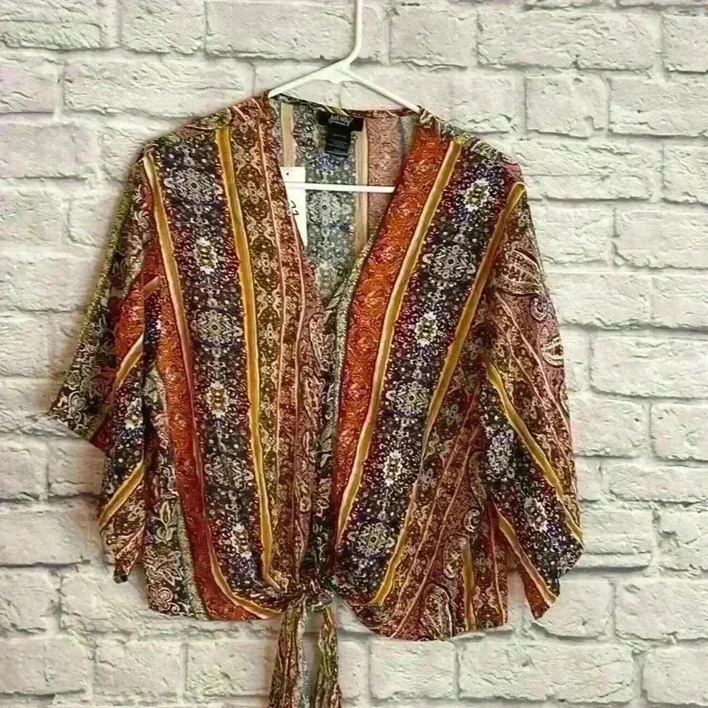 Just Polly Women's blouse Multi-color Size XS